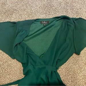 Lulu's Green Midi Dress